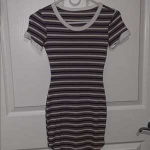 Comfy Striped ribbed bodycon dress